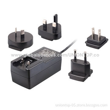 18W 12V1.5A universal travel adapters with 7 kind of interchangeable plug for choice